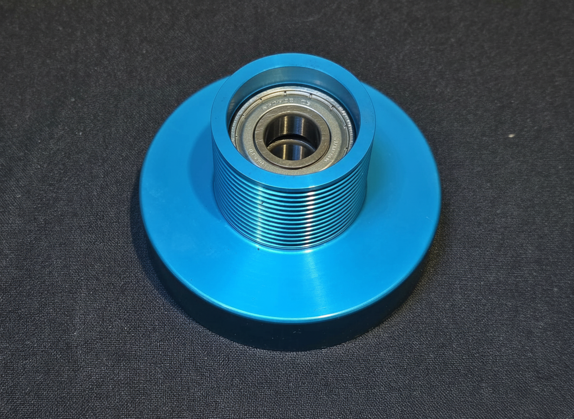 Anodized blue small pulley and clutch belt hub with sealed bearing for HE Paramotors MVL 125 engine