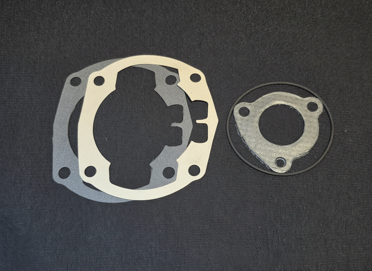 MV2 and RS 206 top-end gasket kit with cylinder base gasket, exhaust gasket and head O-ring