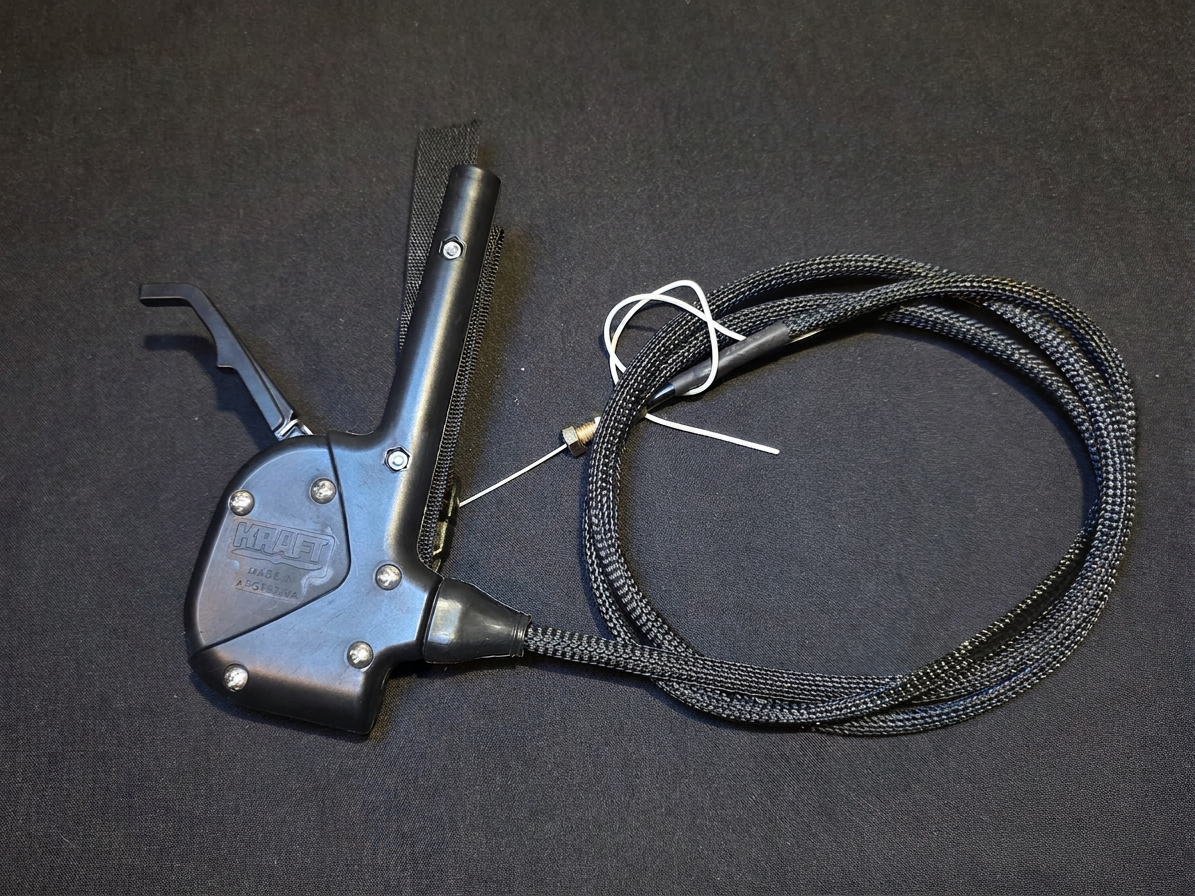Engine throttle control with braided cable sheath and kill switch for HE Paramotors