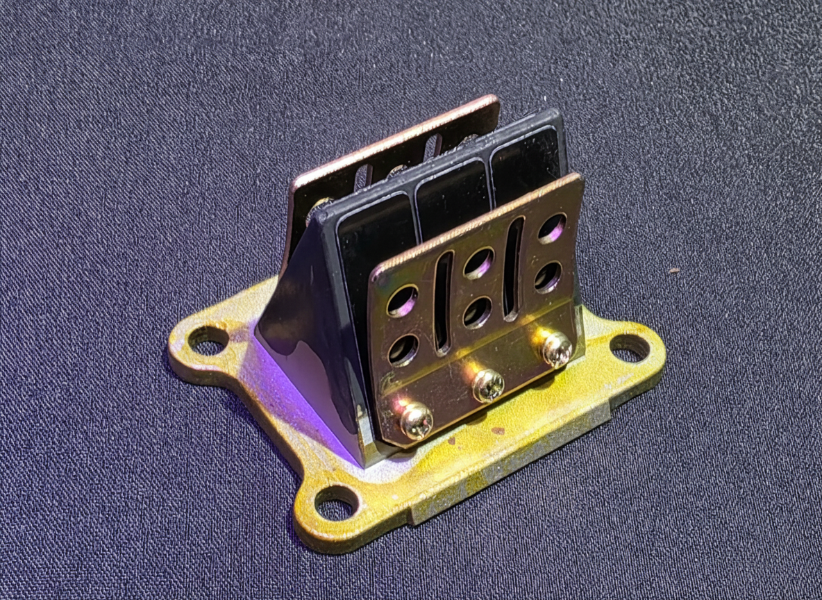 Complete reed cage assembly with reed valves and cage body for HE Paramotors two-stroke engines